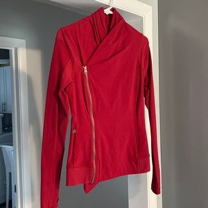 Red side zip Lululemon jacket.  Perfect for spring or fall.  Size 8.